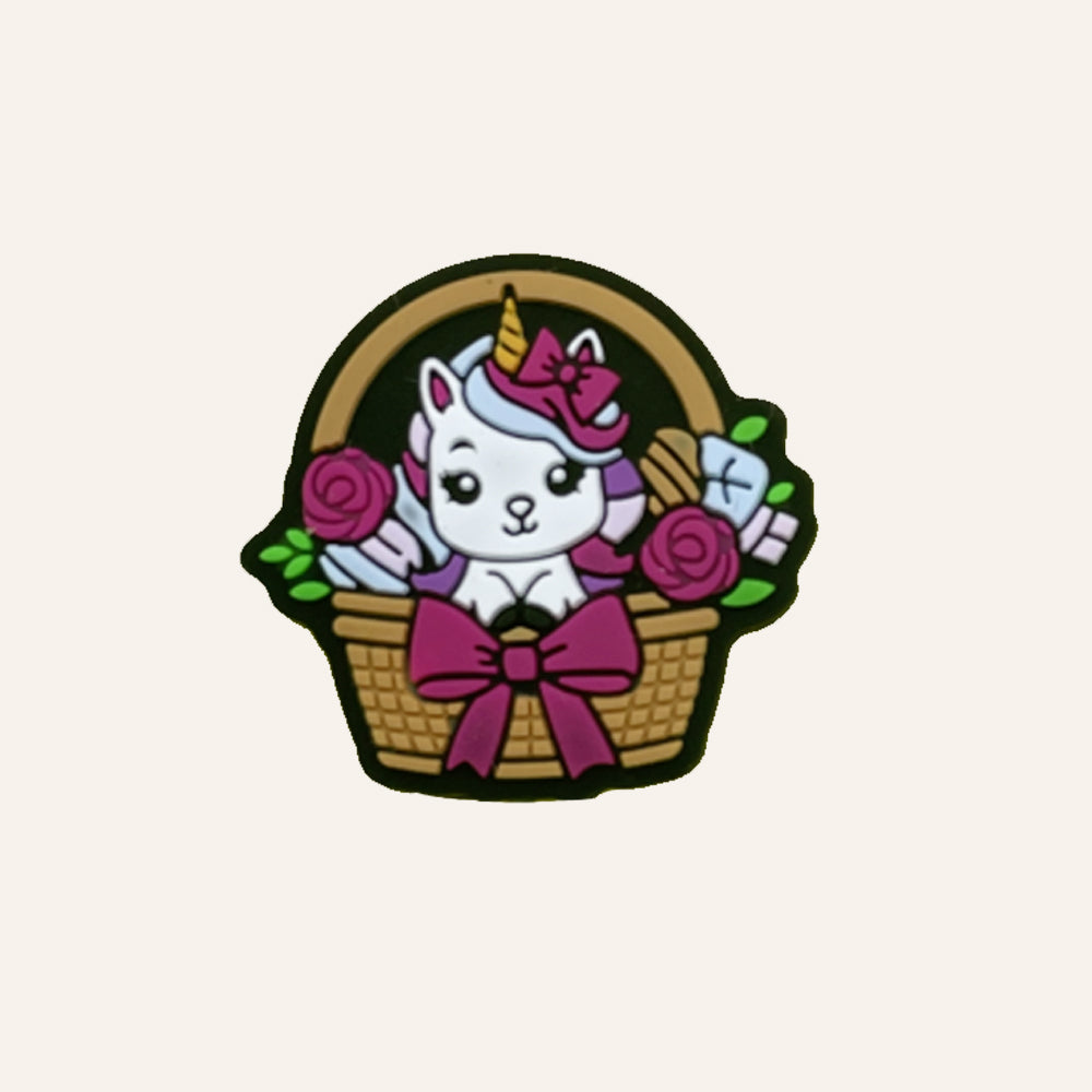 Wholesale 10pcs Printed Creative Color Cow and Deer Printed Silicone Beads