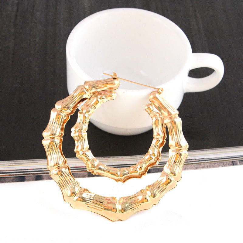 Wholesale Exaggerated Gold Hoop Drop Earrings