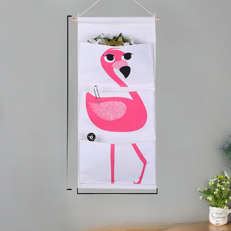 Wholesale Cotton and Linen Cartoon Animal Storage Hanging Bags
