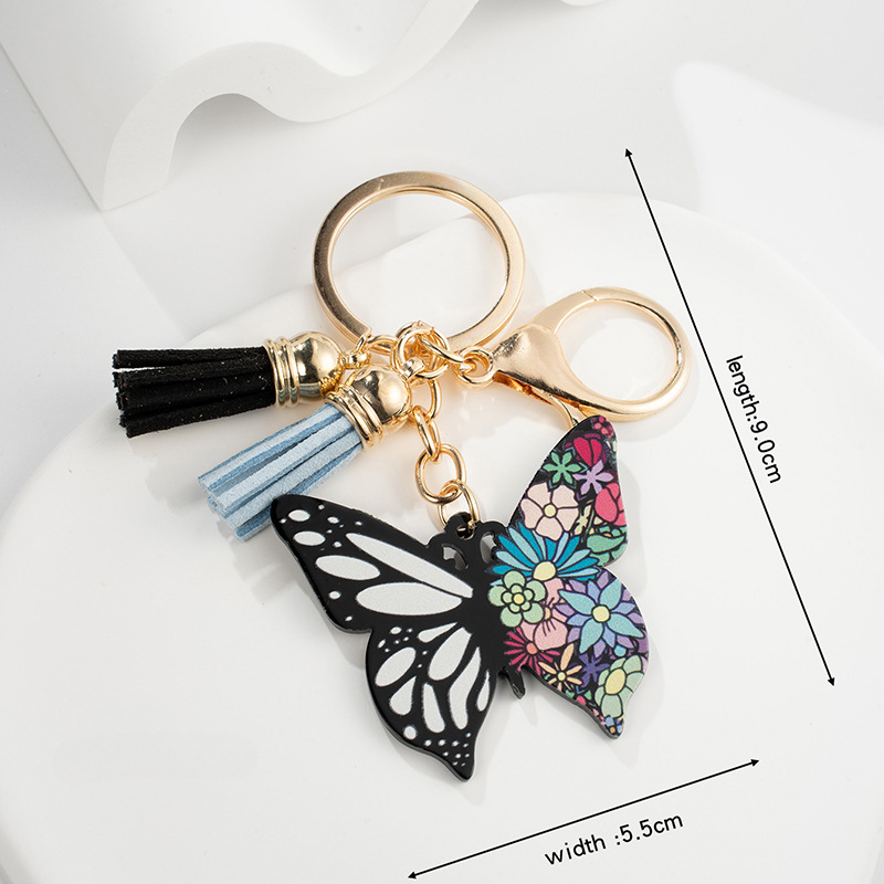 Wholesale Acrylic Butterfly Pendant Keychain