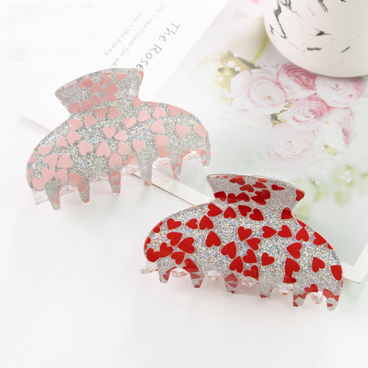Wholesale Valentine's Day Love Acrylic Hair Clips