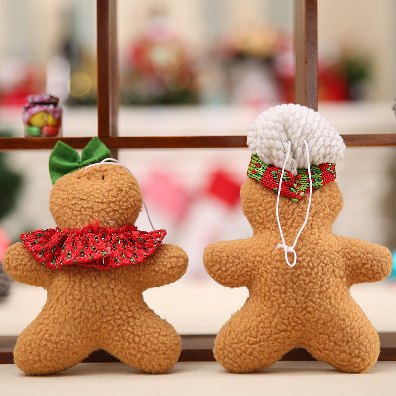 Wholesale Fabric Five-Star Christmas Tree Gingerbread Man Pendant