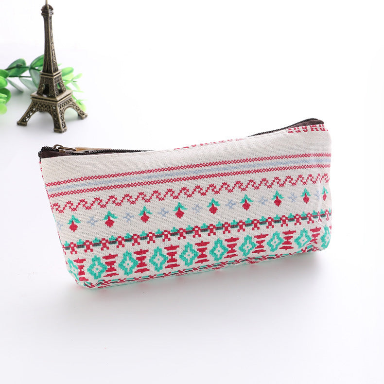 Wholesale Floral Canvas Student Pencil Bags