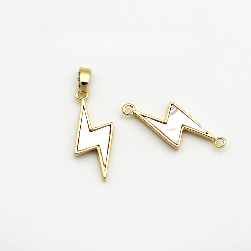 Wholesale Copper Plated 18K True Gold White Seashell DIY Jewelry Accessories