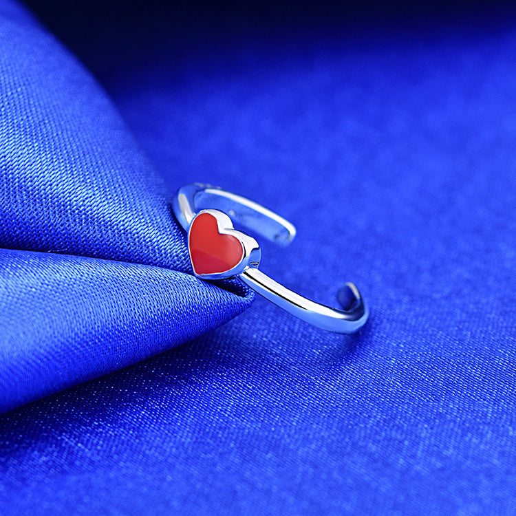 Wholesale Small Red Heart Copper Necklace Set