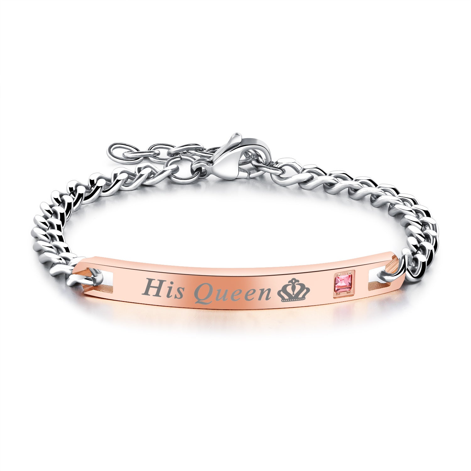 Wholesale Titanium Steel Three-dimensional Rose Gold Bracelet