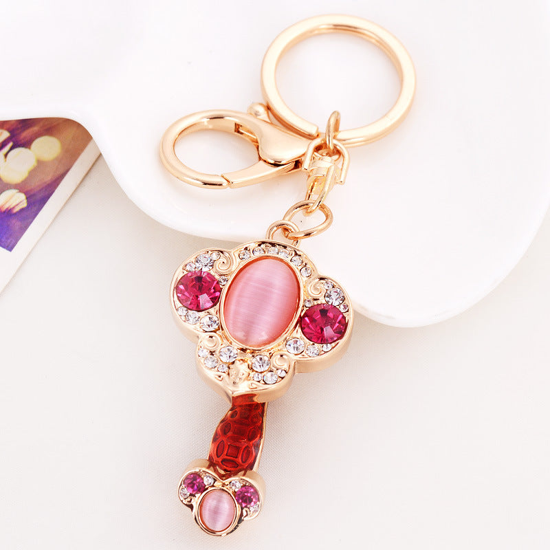 Wholesale Pink Diamond Koala Bear Metal Keychain