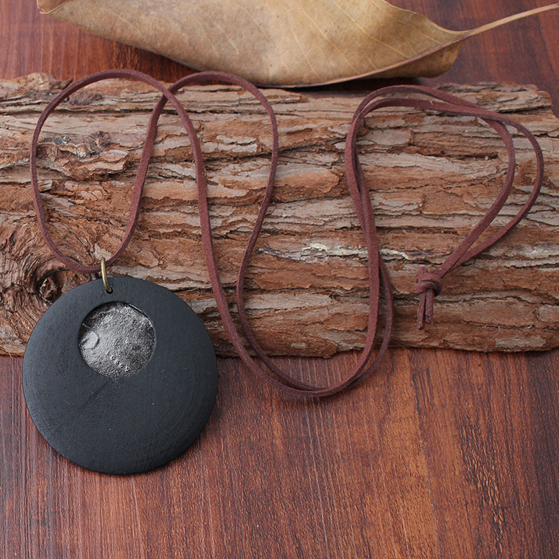 Wholesale Double-sided Clock Alloy Pendant Long Necklaces