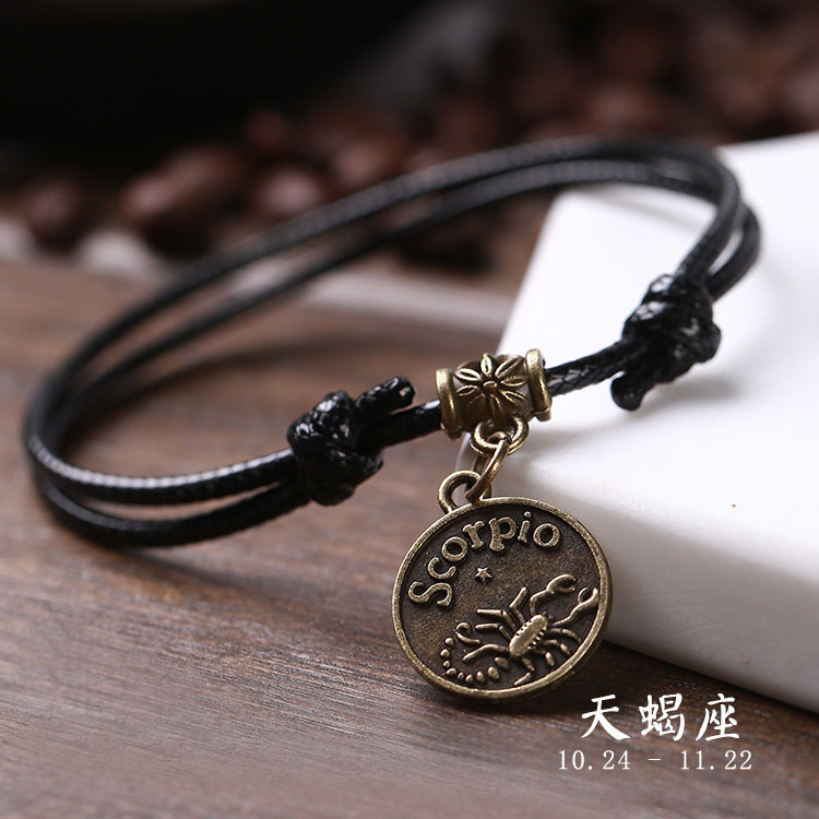 Wholesale Twelve Zodiac Signs Vintage Bracelets