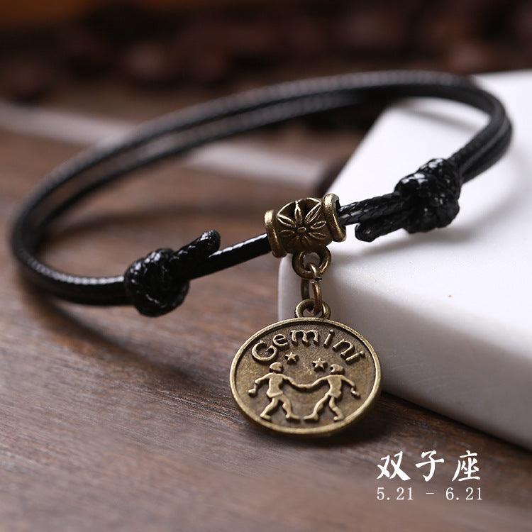 Wholesale Twelve Zodiac Signs Vintage Bracelets