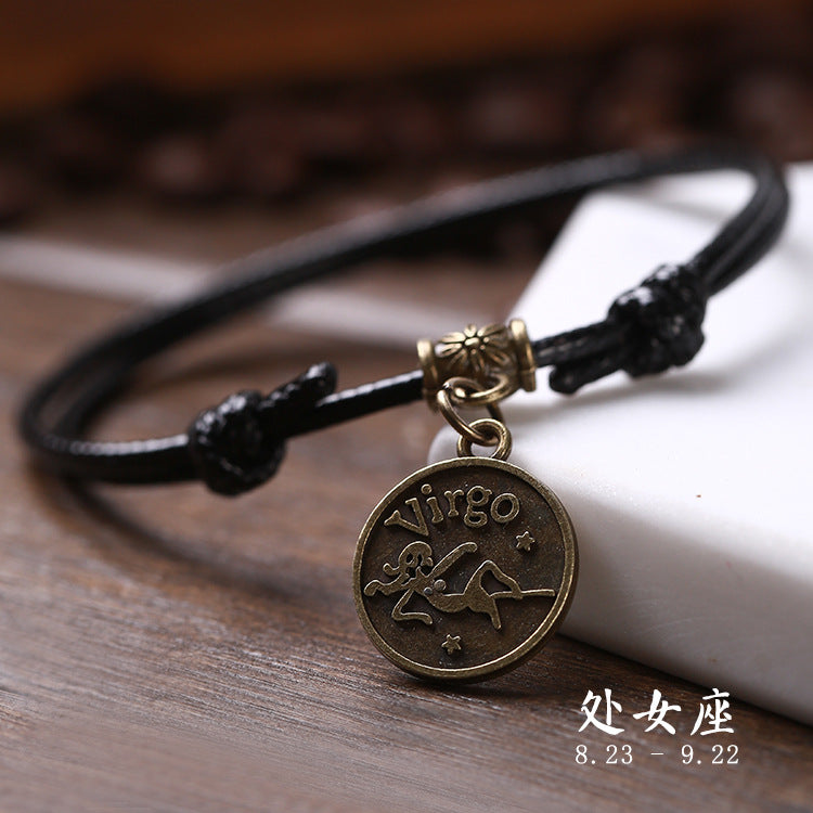 Wholesale Twelve Zodiac Signs Vintage Bracelets