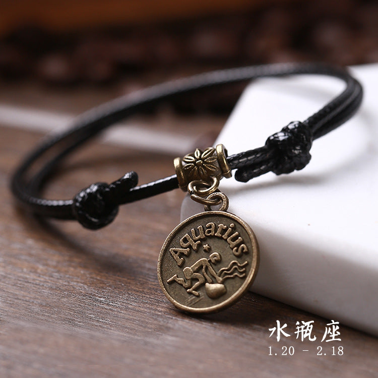 Wholesale Twelve Zodiac Signs Vintage Bracelets