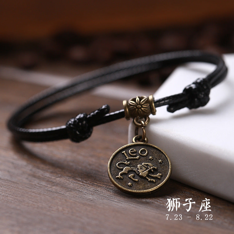 Wholesale Twelve Zodiac Signs Vintage Bracelets