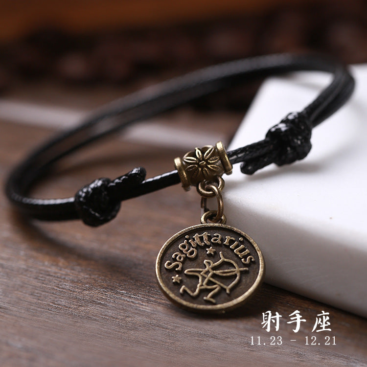 Wholesale Twelve Zodiac Signs Vintage Bracelets