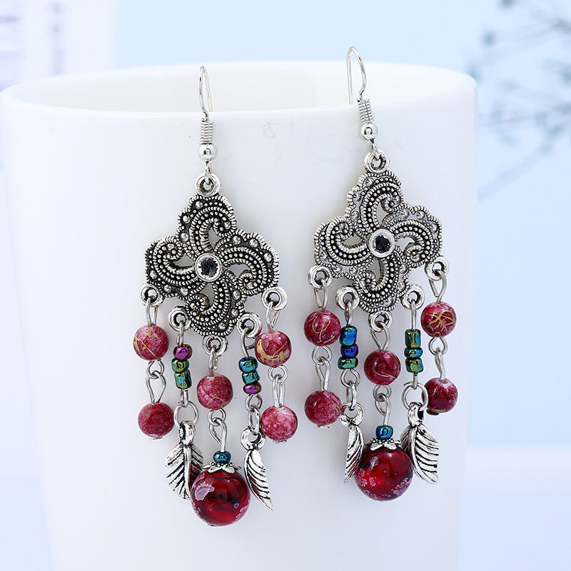 Wholesale Western Tassel Vintage Earrings