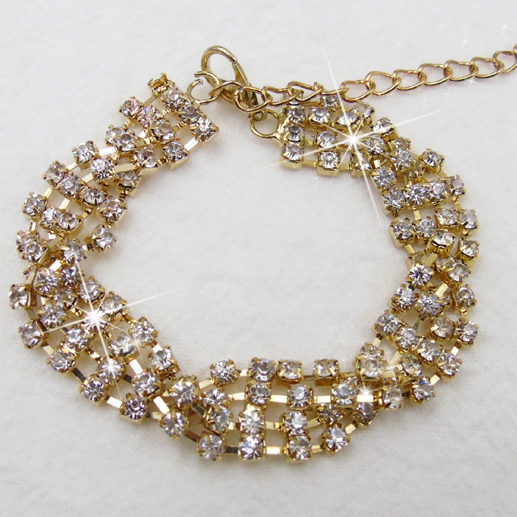 Wholesale Full Diamond Shiny All-Match Bracelet