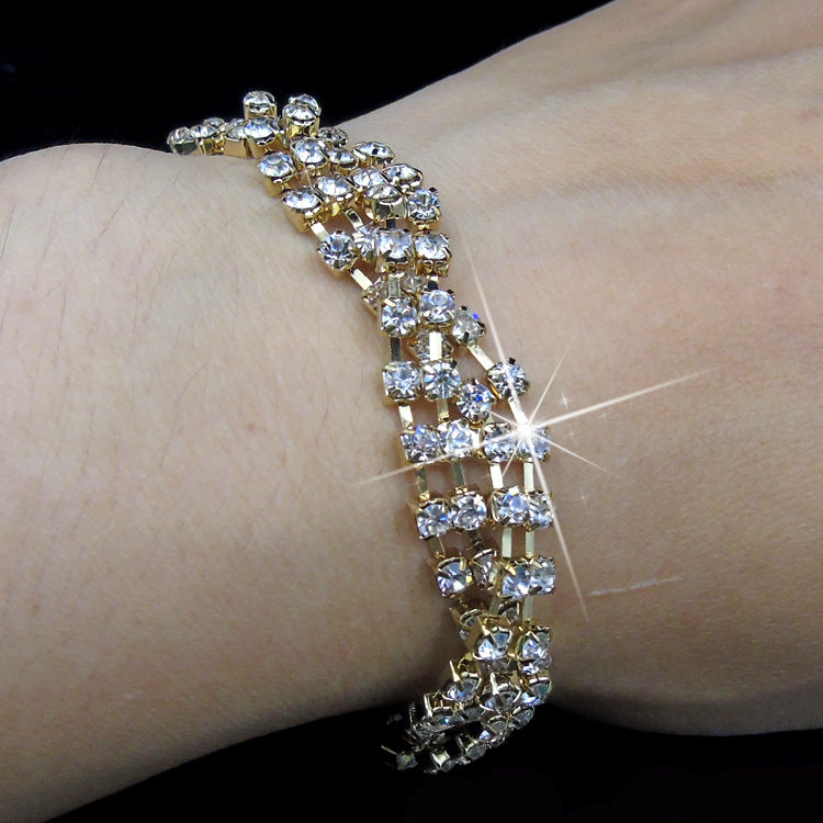 Wholesale Full Diamond Shiny All-Match Bracelet