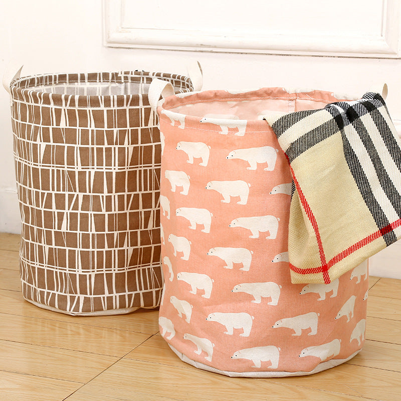 Wholesale Cotton and Linen Large Capacity Foldable Storage Baskets