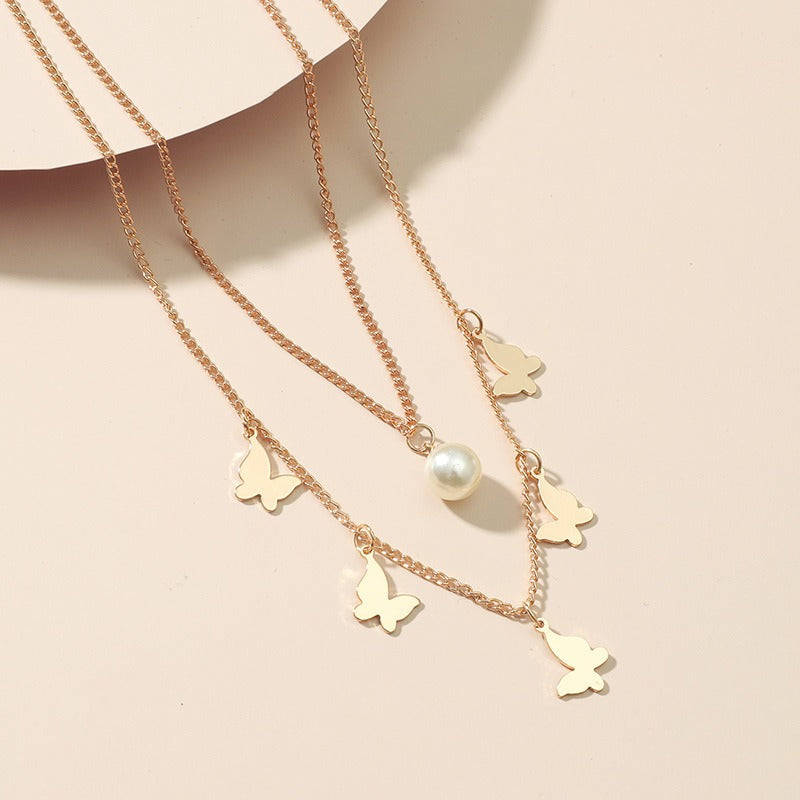 Wholesale Pearl  Forest Style  Multi-layer Necklace