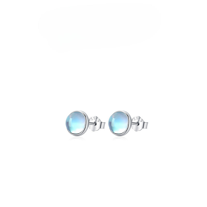 Wholesale S925 Sterling Silver Moonstone Ins Hot Sale Earrings