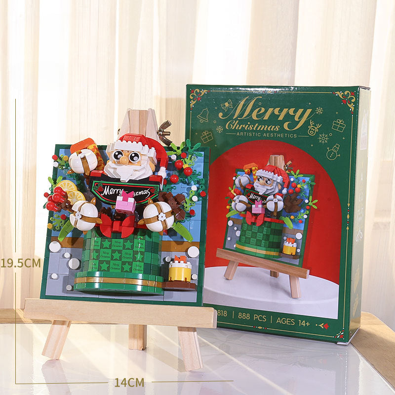 Wholesale Christmas 3D Prints, Roses, Sunflowers, Building Blocks, Flower Bouquets, Plastic Small Particle Decorations