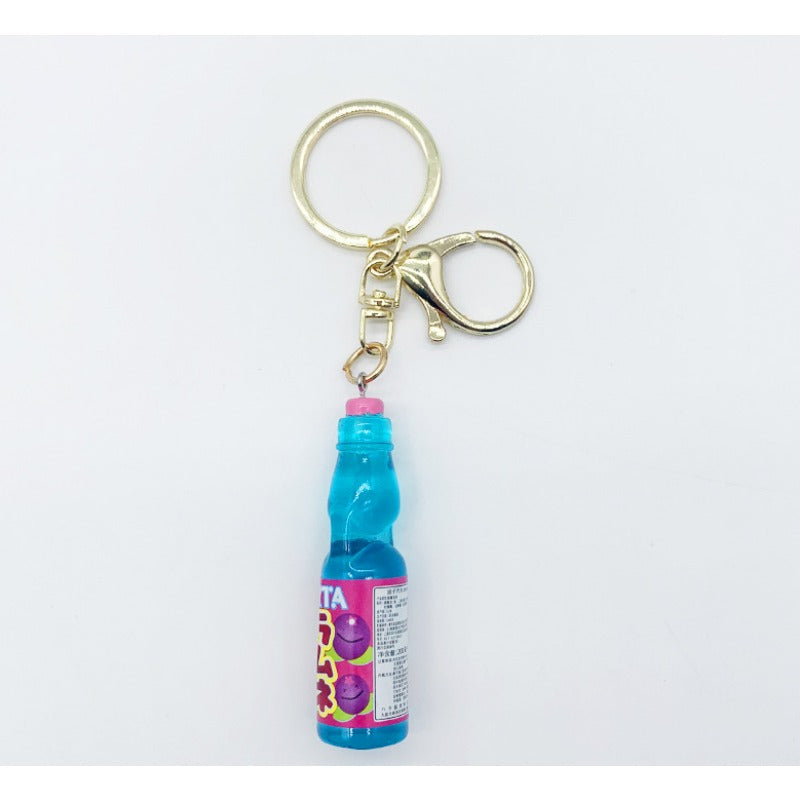 Wholesale Simulation Creative Marbles Soda 3D Resin Keychain