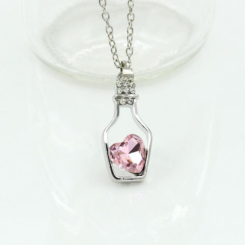 Wholesale New Love Crystal Bottle Drifting Bottle Clavicle Chain Fashion Accessory