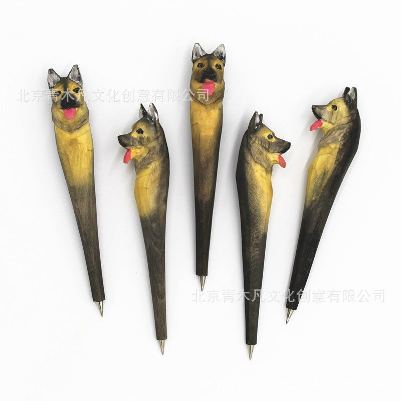 Wholesale Log branch animal ballpoint pen with replaceable refills, handmade creative stationery gift wooden pen