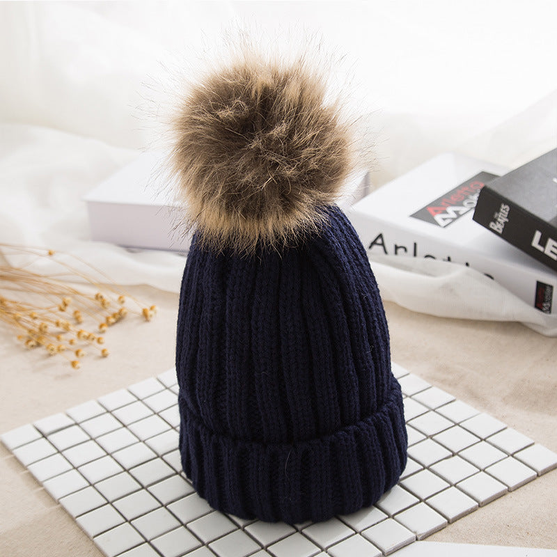 Wholesale Thickened Knitted Hats, Wool Balls, and Wool Hats