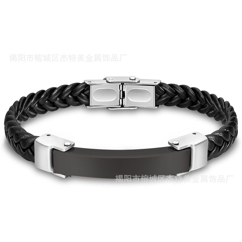 Wholesale Silicone Bracelet Microfiber Titanium Steel Gold-plated Rose Bracelet