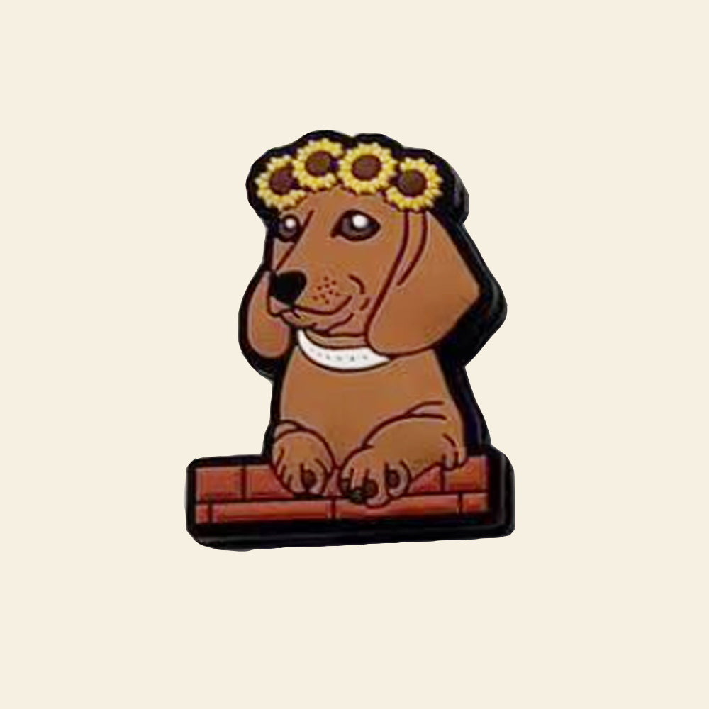 Wholesale 10pcs Puppy Sunflower Silicone Cartoon Silicone Beads