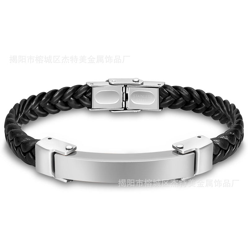 Wholesale Silicone Bracelet Microfiber Titanium Steel Gold-plated Rose Bracelet