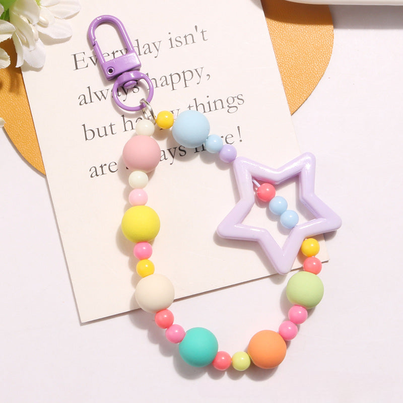 Wholesale Acrylic Hollow Five-pointed Star Keychain