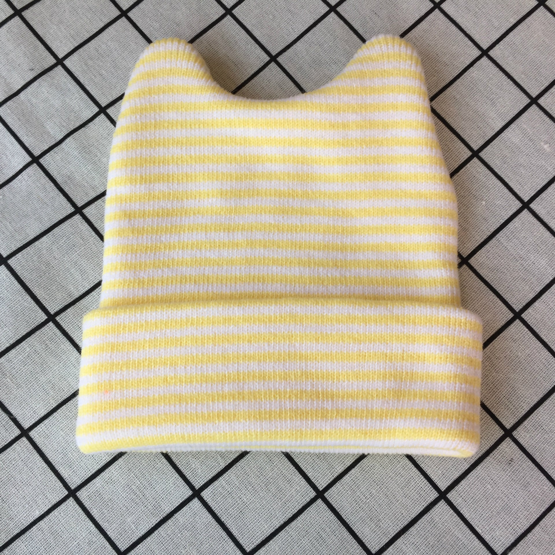 Wholesale New Baby Striped Cat Ears Baby Cotton Yarn Pullover Hat