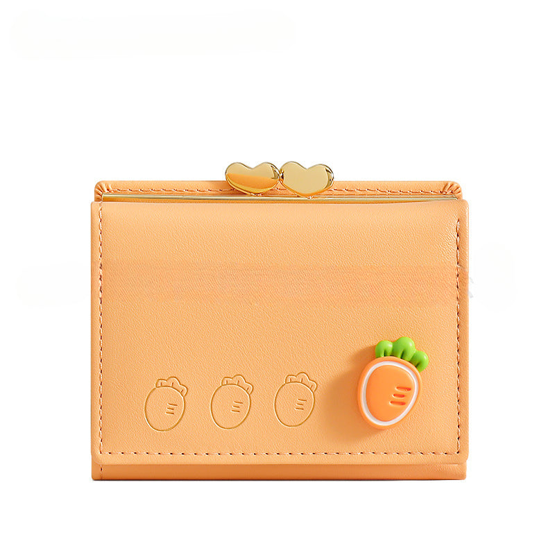 Wholesale New Cute Folding Women's PU Coin Purse