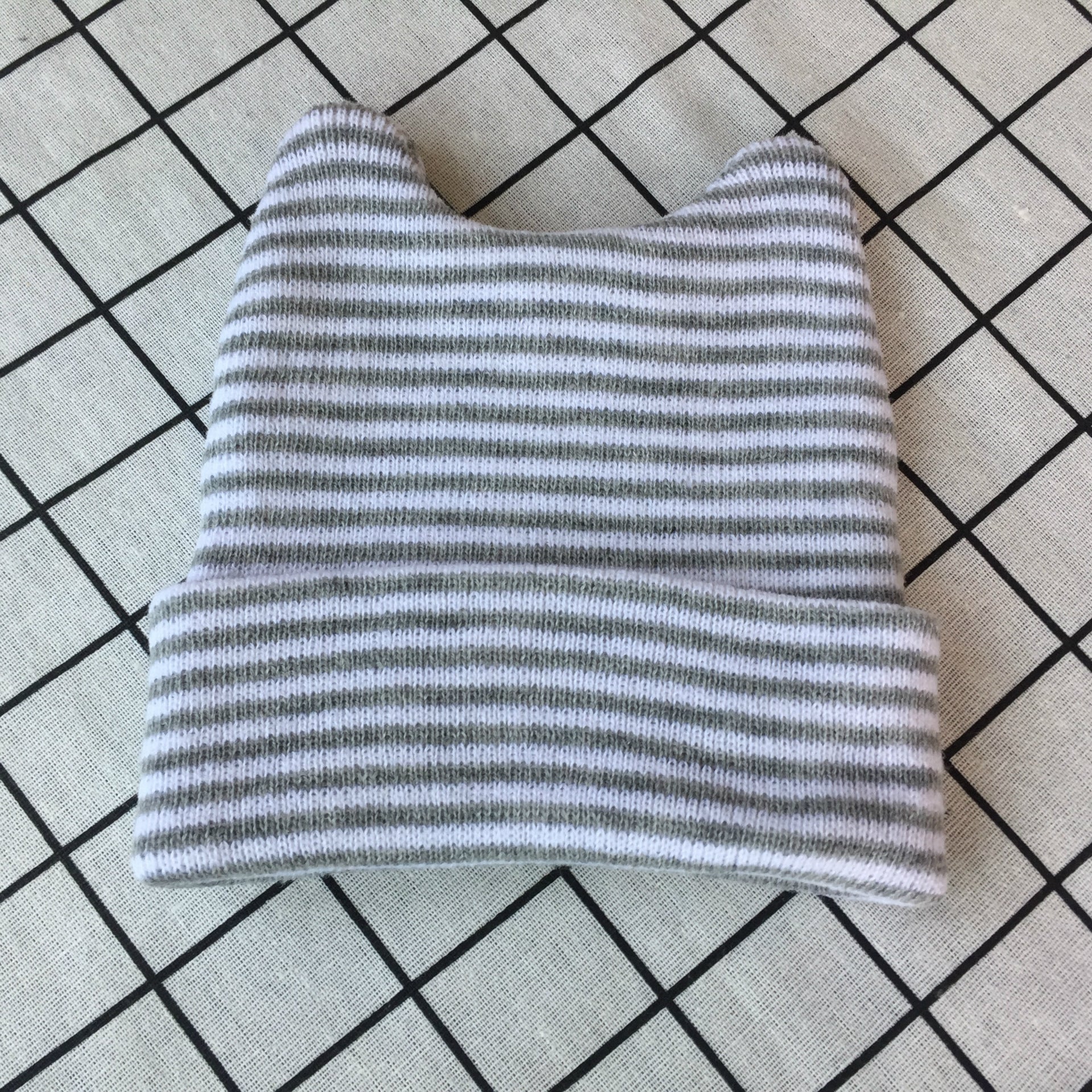 Wholesale New Baby Striped Cat Ears Baby Cotton Yarn Pullover Hat