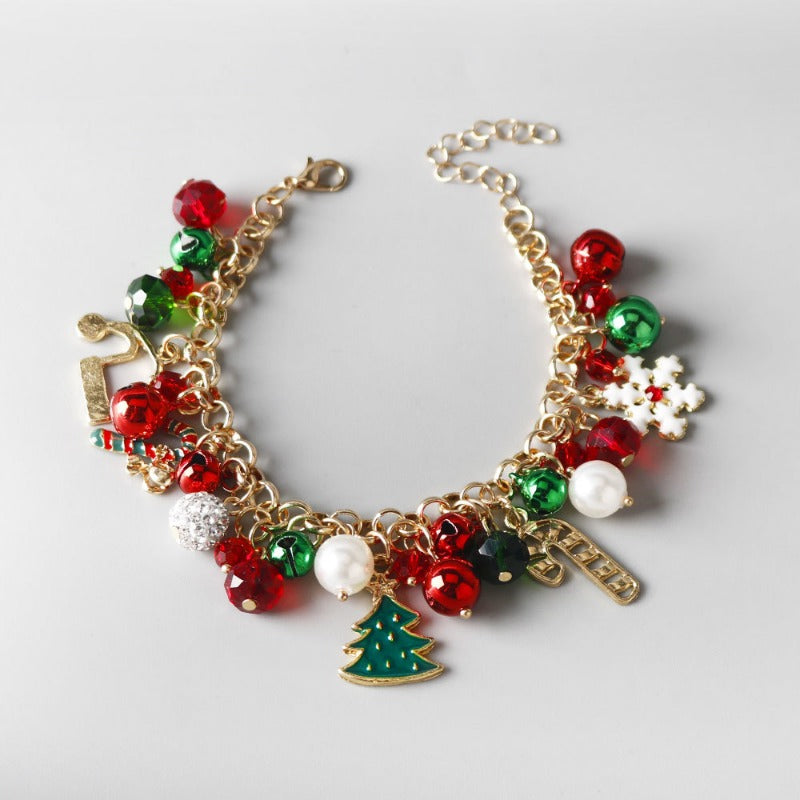 Wholesale Snowflake Reindeer Christmas Tree Fashion Creative Alloy Bracelet