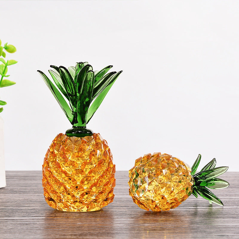Wholesale Ruyi Pineapple Home Decoration Crystal Ornaments