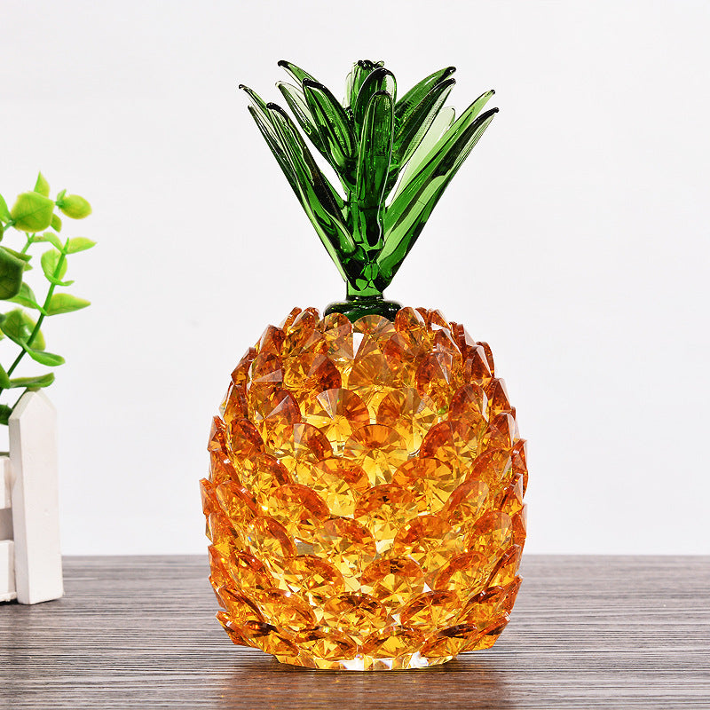 Wholesale Ruyi Pineapple Home Decoration Crystal Ornaments