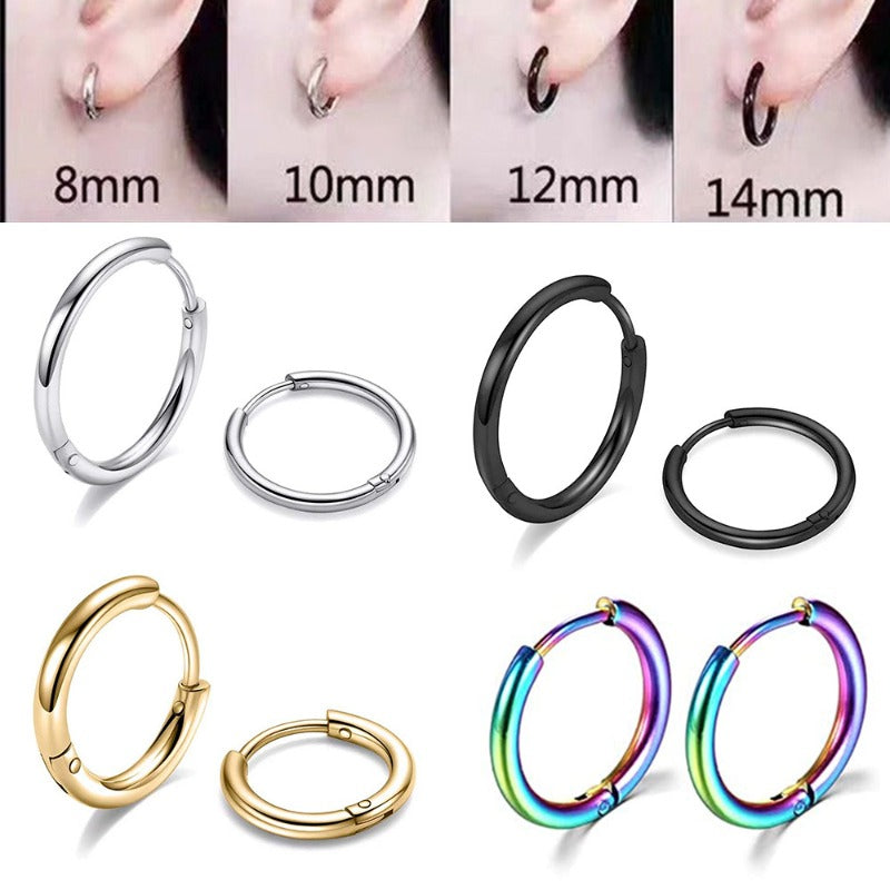 Wholesale Creative Design Stainless Steel Circular Earrings