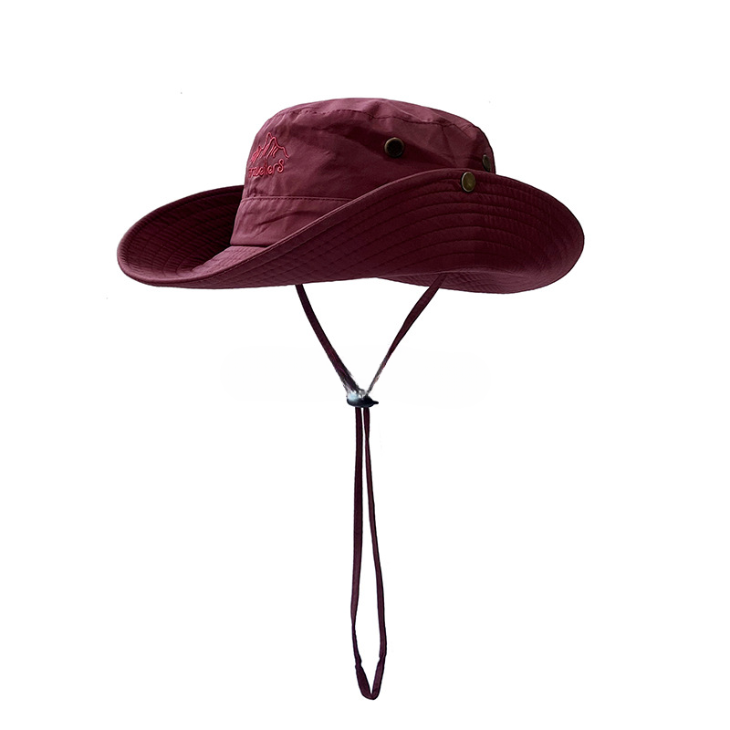 Wholesale Cotton Letters Embroidery Sunshade Bucket Hat