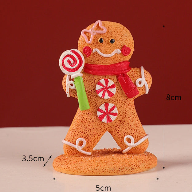 Wholesale Christmas Gingerbread Resin Ornaments