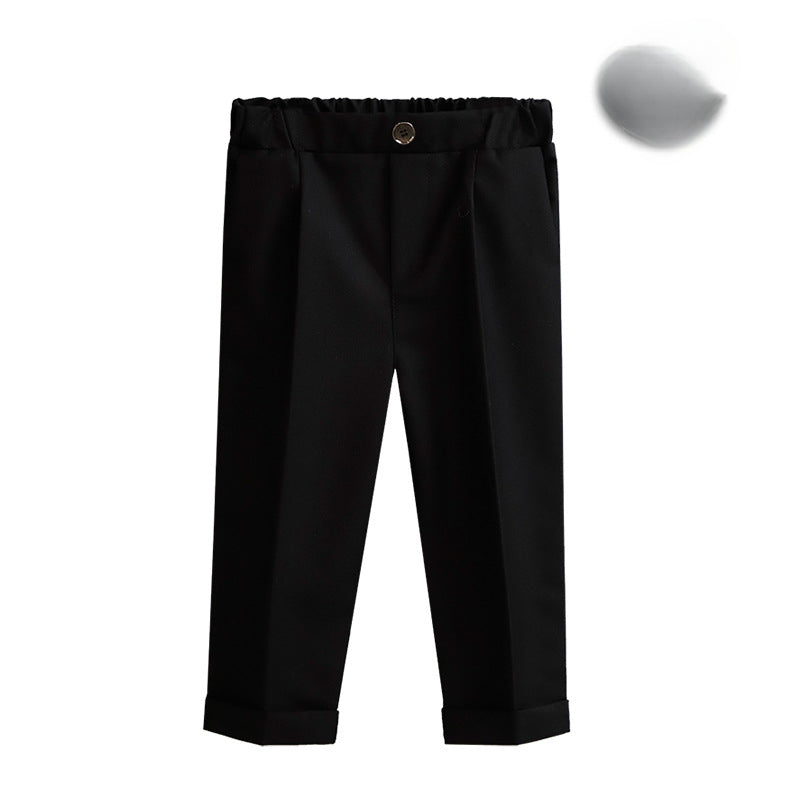 Wholesale of Spring and Autumn Children's Polyester Casual Striped Suit Pants