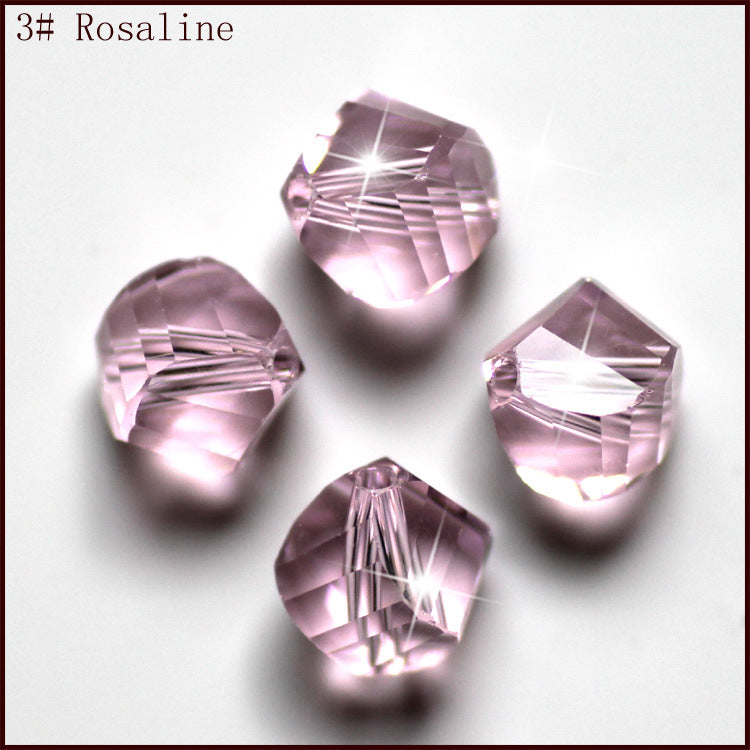 Wholesale 200pcs Crystal Glass Spiral Shaped Cut Face Beads