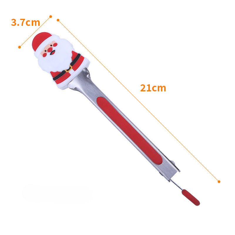 Wholesale Christmas Stainless Steel Food Tongs