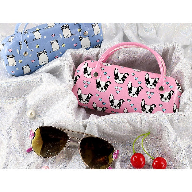 Wholesale Cute Cartoon Handheld Children's PU Glasses Boxes