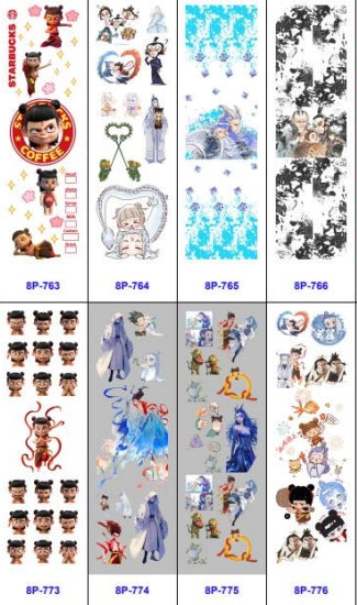 Wholesale 16pcs  Chinese Classical Figures  Pen & Bookmark Stickers OLY Exclusive