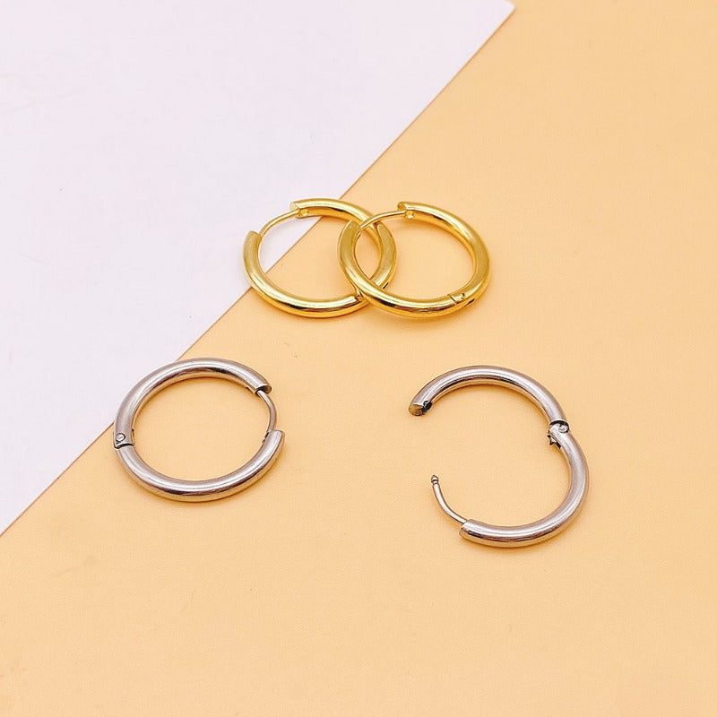 Wholesale Creative Design Stainless Steel Circular Earrings