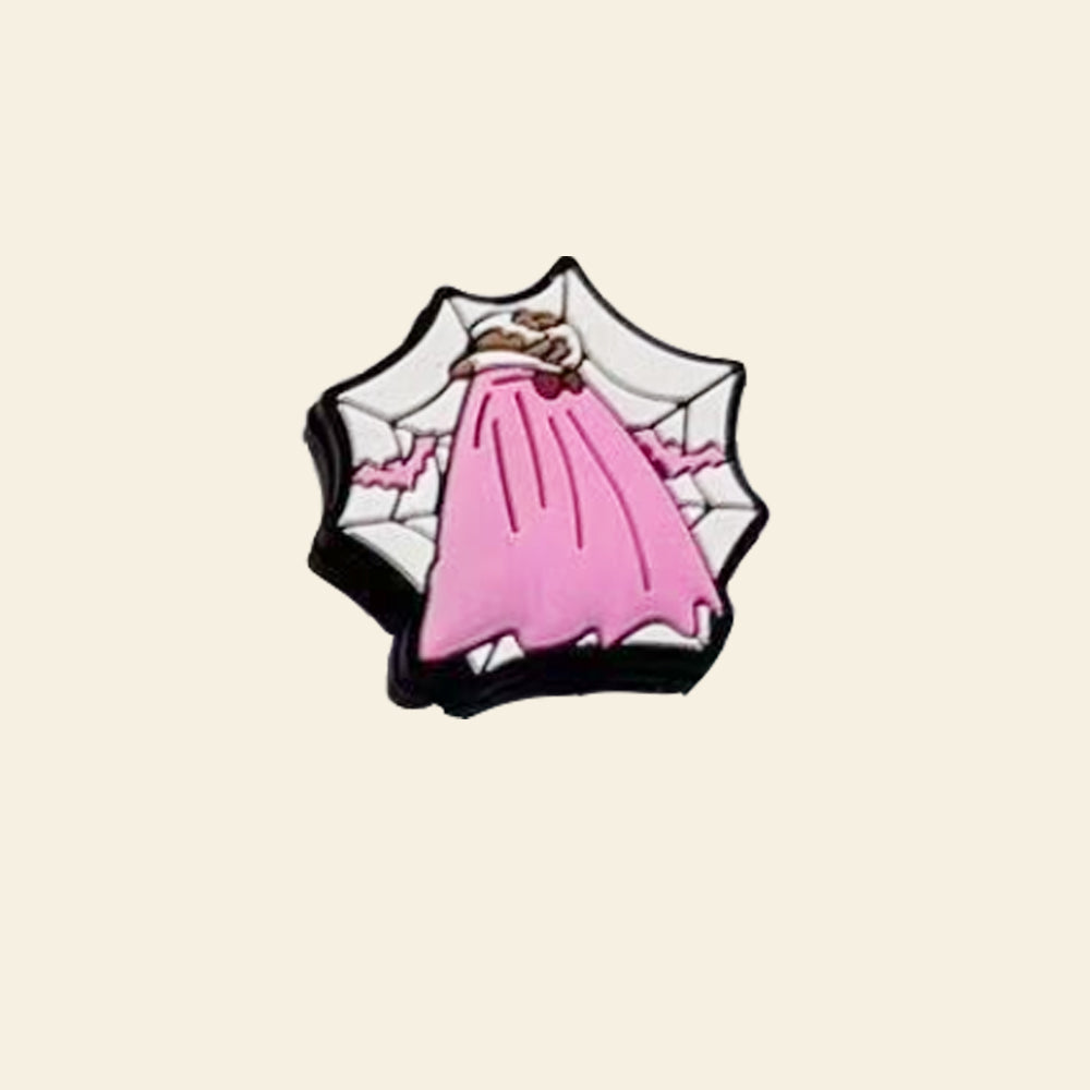 Wholesale 10pcs Pink Spider Web Creative Cartoon Silicone Beads