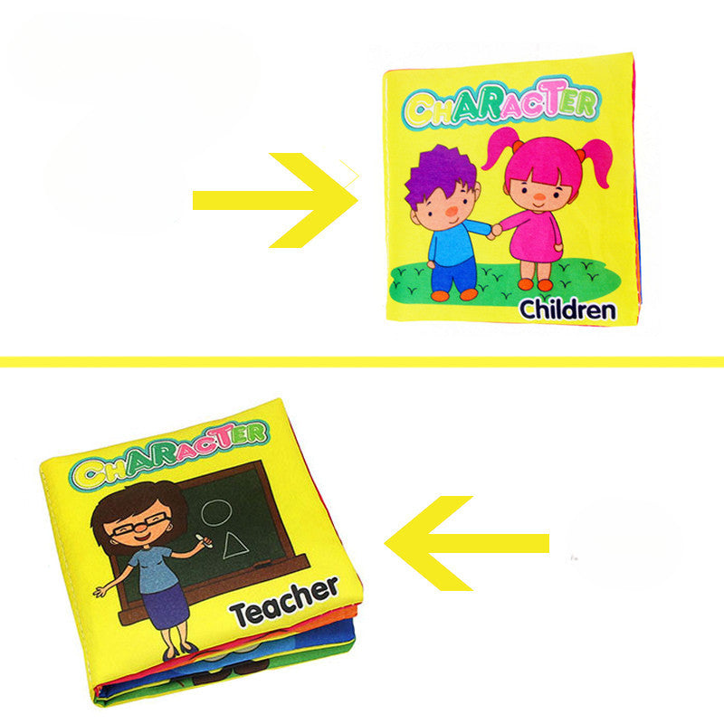 Wholesale Baby English Phonetic Paper Palm Cloth Book Early Education Toy Digital Shape Animal Cognition Book